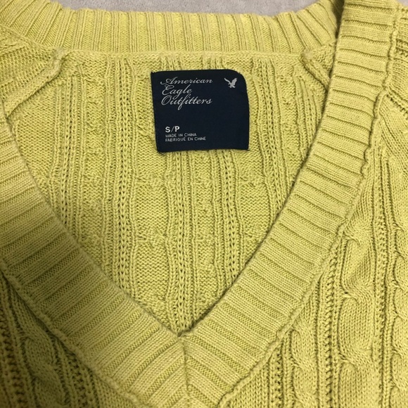 American E 100% cotton knit V-neck tunic sweater - Picture 4 of 5